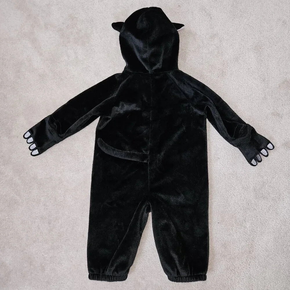 Old Navy Black Cat Kitty Hooded Halloween Costume Baby 3-6 Months